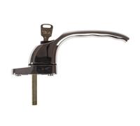 Yale Locks Pvcu Window Handle - Polished Chrome - Polished Brass Finish YWHLCK40N-PB - Polished Chrome