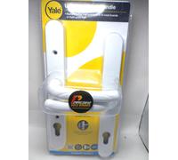 Yale Locks PPVCRHWH PVCu Retro Door Handle Polished PVD PVC Retro Handle WH Silver 17.5 x 38 x 8 cm