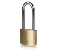 Yale Padlock Y110B/40/152/1 Standard Security - 40mm Brass, Long Hardened Steel Shackle, 3 Keys