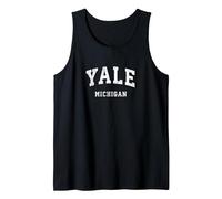 Yale Michigan MI Vintage Athletic Sports Design Tank Top, Men, Black, XX-Large