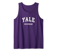 Yale Michigan MI Vintage Athletic Sports Design Tank Top, Men, Purple, XX-Large