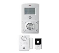 Yale Mini Wireless Alarm Kit - 130 dB siren, Motion Detector, 4 digit PIN Code, Door Contact, Key Fob with 70 m range, Battery Powered