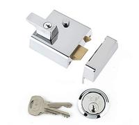 Yale P-1-CH-CH-60 - Double Locking Nightlatch - 60mm - Chrome Finish - High Security Can Be Locked From Inside With Key