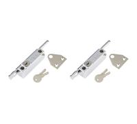 Yale P-124-CH Door Pushbolt, Chrome Finish, Standard Security, Visi Packed, Suitable for Aluminium Doors and Wooden Doors (Pack of 2)
