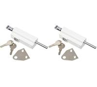 Yale P-124-WE Door Pushbolt, White Finish, Standard Security, Visi Packed, suitable for aluminium doors and wooden doors (Pack of 2)