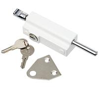 Yale P-124-WE Door Pushbolt, White Finish, Standard Security, Visi Packed, suitable for aluminium doors and wooden doors