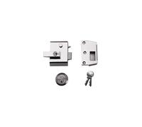 Yale P-2-DMG-PB-40 High Security Double Locking Nightlatch 40mm Brass Cylinder Grey Case
