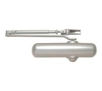 Yale P-2002 Standard Door Closer, Spring Loaded with Adjustable Tensioner, Automatic Closure of Doors Up to 80 kg, Silver Finish