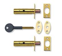Yale P-2PM444-PB-2 Door Security Bolt, Polished Brass Finish, pack of 2, Standard Security, Visi Packed, suitable for hinged and wooden doors