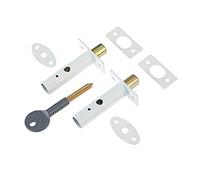 Yale P-2PM444-WE-2 Door Security Bolt, White Finish, Pack of 2, Standard Security, Visi Packed, Suitable for hinged and Wooden Doors