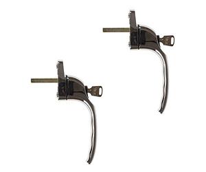 Yale P-2YWHLCK40N-PC Universal Window Handles, fits Right or Left Handed windows, 40mm spindle, Lockable, Visi Packed, suitable for PVCu windows, Polished Chrome Finish, Pack of 2