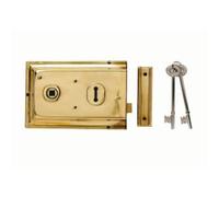 Yale Locks P334 Rim Lock Brass Finish 156 x 104 mm Visi Pack