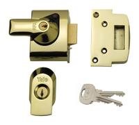 Yale 40mm British Standard Nightlatch Lock Polished Brass P-BS2-BLX-PB-40
