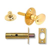 Yale P-M44T-PB Door Security Bolt with Thumbturn, Polished Brass Finish, Standard Security, Visi Packed, suitable for hinged and wooden doors