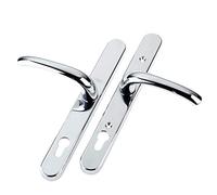 Yale P-PVC-RH-PC Security Door Handle, Standard Security, 92mm Centre, Adjustable Fixing Points, Built in Cylinder Guard, for PVCu Doors, Chrome Finish