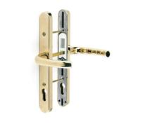 Yale P-PVC-RH-PGF Universal Security Door Handle, Standard Security, 92mm Centre, Adjustable Fixing Points, Built in Cylinder Guard, for PVCu Doors, Gold Finish, Visi Packed