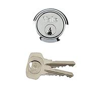 Yale P-X54KP-CH Replacement Rim Cylinder, Suitable For 38-57 mm Doors, High Security, 4 Keys Provided, Chrome Finish, Boxed
