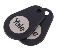 Yale P-YD-01-CON-RFIDT-BL Smart Door Lock Key Tags, Black, 2 Count (Pack of 1), One S