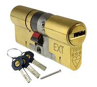 Yale P-YS3-4555B Anti-Snap 3 Star Euro Double Cylinder, High Security, 45:55 (100mm), Brass Finish