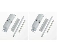 Yale P-YSMDC-WH Surface Mounted Door Closer, Spring Loaded with Adjustable Tensioner, Automatic Closure of Doors Up to 50 kg, White Finish (Pack of 2)