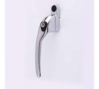 Yale P-YWHLCK40L-PC Offset Window Handle, fits Left Handed windows, 40mm spindle, Lockable, Visi Packed, suitable for PVCu windows, Polished Chrome Finish