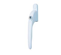 Yale P-YWHLCK40N-WH Universal Window Handles, fits Right or Left Handed windows, 40mm spindle, Lockable, Boxed, suitable for PVCu windows, White Finish