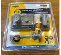 Yale P77 Traditional Nightlatch 60mm Bronze with PB Cylinder Polished