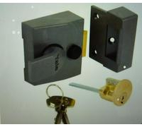 Yale P85 Nightlatch 40mm Front Door Lock Dark Grey Metallic Brass P-85-DMG-PB-40