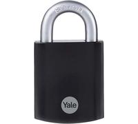 Yale - Y90SB/45/129/1 Maximum Security 48mm Hardened Steel Padlock - Black - Open Boron Shackle - 3 Keys