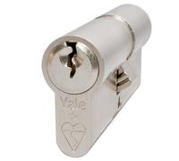 Yale PKM3535-NP- KM Superior 1 star Euro Cylinder lock - 35/35 (80mm) / 35:10:35 - Nickel Finish- High Security