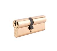 Yale PKM3550-PB Euro Double 1 Star Kitemarked Cylinder, 3 Keys Supplied, High Security, Visi Packed, Suitable for All Door Types, 35:10:50 (95 mm), Brass Finish