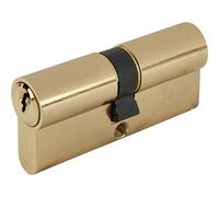 Yale PKM3550-PB - KM Superior 1 Star Euro Cylinder Lock - 35/50 (95mm) / 35:10:50 - Brass Finish - High Security