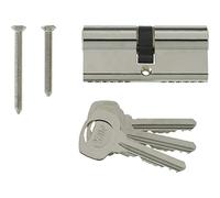 Yale PKM4545-NP- KM Superior 1 star Euro Cylinder lock - 45/45 (100mm) / 45:10:45 - Nickel Finish- High Security