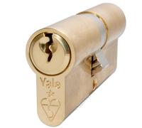 Yale PKM4545-PB - KM Superior 1 Star Euro Cylinder Lock - 45/45 (100mm) / 45:10:45 - Brass Finish - High Security