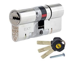 Yale Platinum 3 Star Euro Cylinder Anti Snap Shock Absorber 50/50 (Outer) Nickel 50x50 (Outer)