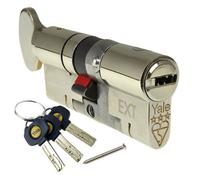Yale Platinum 3-Star Euro Cylinder Upvc Door Lock - 35/45 (80mm), Nickel (Incl. 5 Keys)