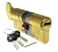 Yale Platinum 3-Star Euro Cylinder Upvc Door Lock - 35/55 (90mm), Brass (Incl. 6 Keys)