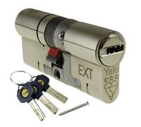 Yale Platinum 3-Star Euro Cylinder Upvc Door Security Lock - 50/50 (100mm), Nickel (Incl. 4 Keys)