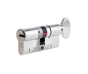 Yale Platinum 3 Star Euro Thumb TURN Cylinder 35/10/35 80mm Nickel P-YS3-4040NT