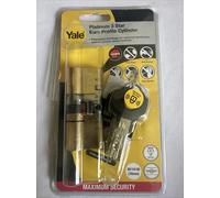 Yale P-YS3-3535B Anti-Snap 3 Star Euro Double Cylinder, High Security, 35:35 (70mm), Brass Finish