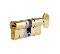 Yale Platinum Brass Single Euro Thumbturn Cylinder Lock 40/40, (L)70mm