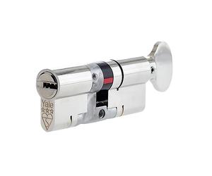 Yale Platinum Nickel-plated Brass Single Euro Thumbturn Cylinder lock, (L)80mm