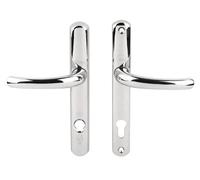 Yale Platinum Security Polished Chrome Effect Stainless Steel Curved Lock Door Handle (D)15.5mm