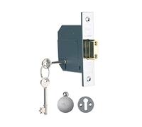 Yale PM562 High Security BS 5 Lever Mortice Dead Lock 64mm 2.5-inch - Polished Chrome Finish - 2 Keys included