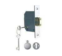 Yale PM562CH30 Hi-Security BS 5 Lever Mortice Dead Lock 80mm 3in Polish Chrome