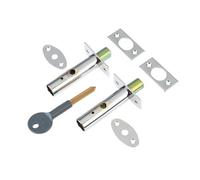 Yale Polished Chrome Effect Door Bolt P-2Pm444-Ch-2 (L)22mm (W)130mm, Pack Of 2
