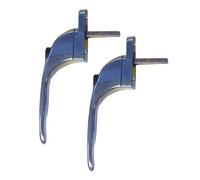 Yale P-2YWHLCK40N-PC Universal Window Handles, fits Right or Left Handed windows, 40mm spindle, Lockable, Visi Packed, suitable for PVCu windows,