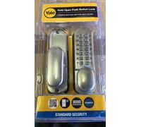Yale - Push Button Door Lock - Chrome Finish - Hold Open Function - for Commercial Buildings or Private Home Use - Indoor Use Only