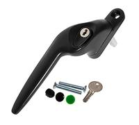 Yale Quartus Cranked Espag Locking Window Handle - Black, Left, 40mm