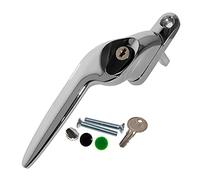 Yale Quartus Cranked Espag Locking Window Handle - Chrome, Left, 40mm